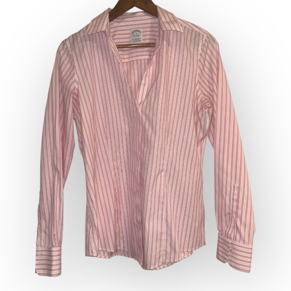 Brooks Brothers vintage button down striped fitted dress shirt SIZE 8